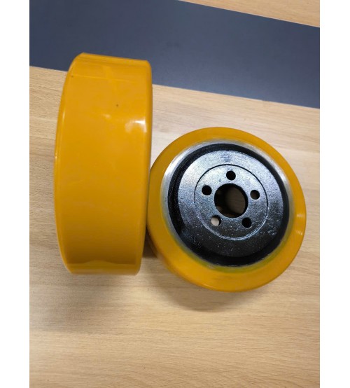 Bánh lái chính PU cho xe nâng điện kéo pallet Toyota BT-2HBW18, hay còn gọi là xe điện dắt tay Toyota